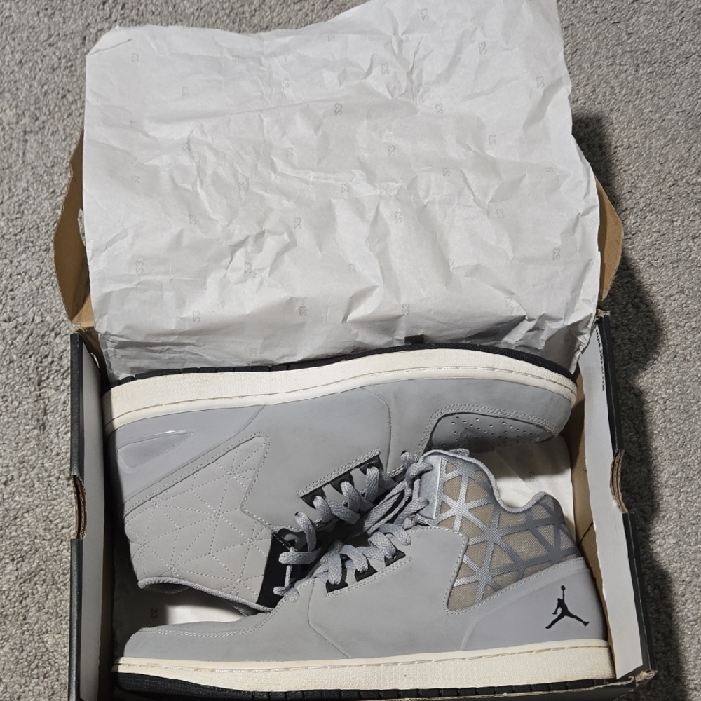 Jordan Gray and Black Sneakers